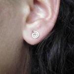 Gold spiral post earrings