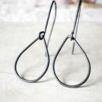 Drops earrings- oxidized st..