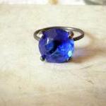 Sapphire blue vintage Czech..