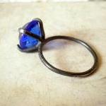 Sapphire blue vintage Czech..
